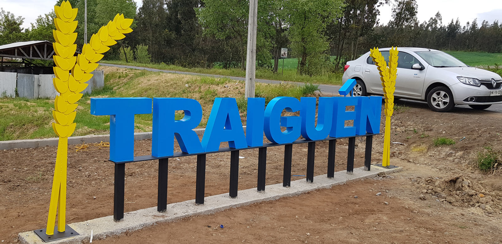 Letras volumétricas ciudad de Traigúen - Araucanía